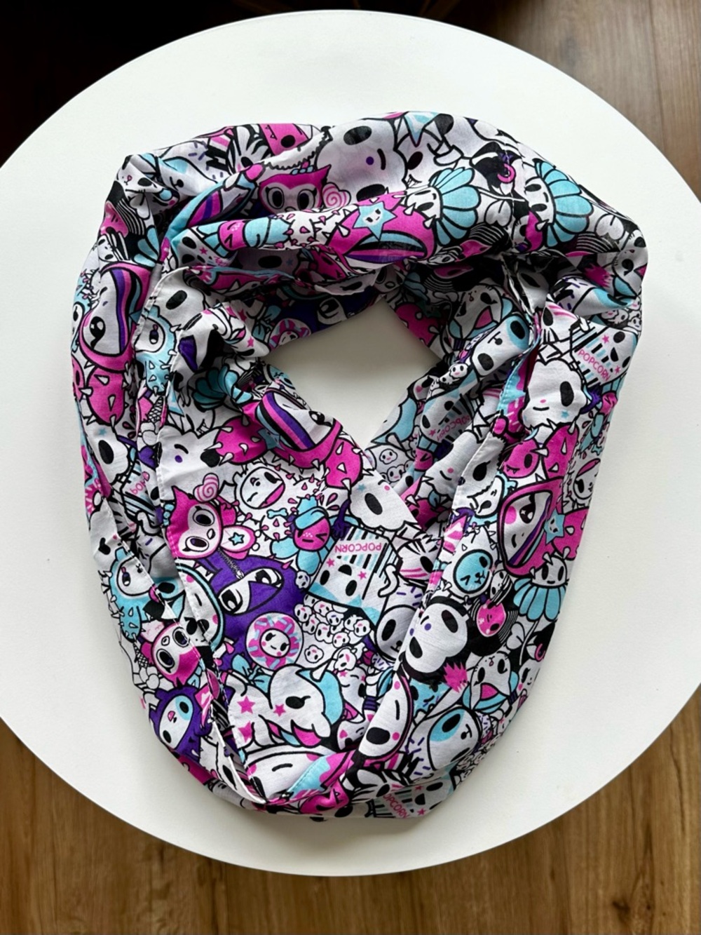 Tokidoki Multicolor Infinity Scarf - Pink, Blue, Purple